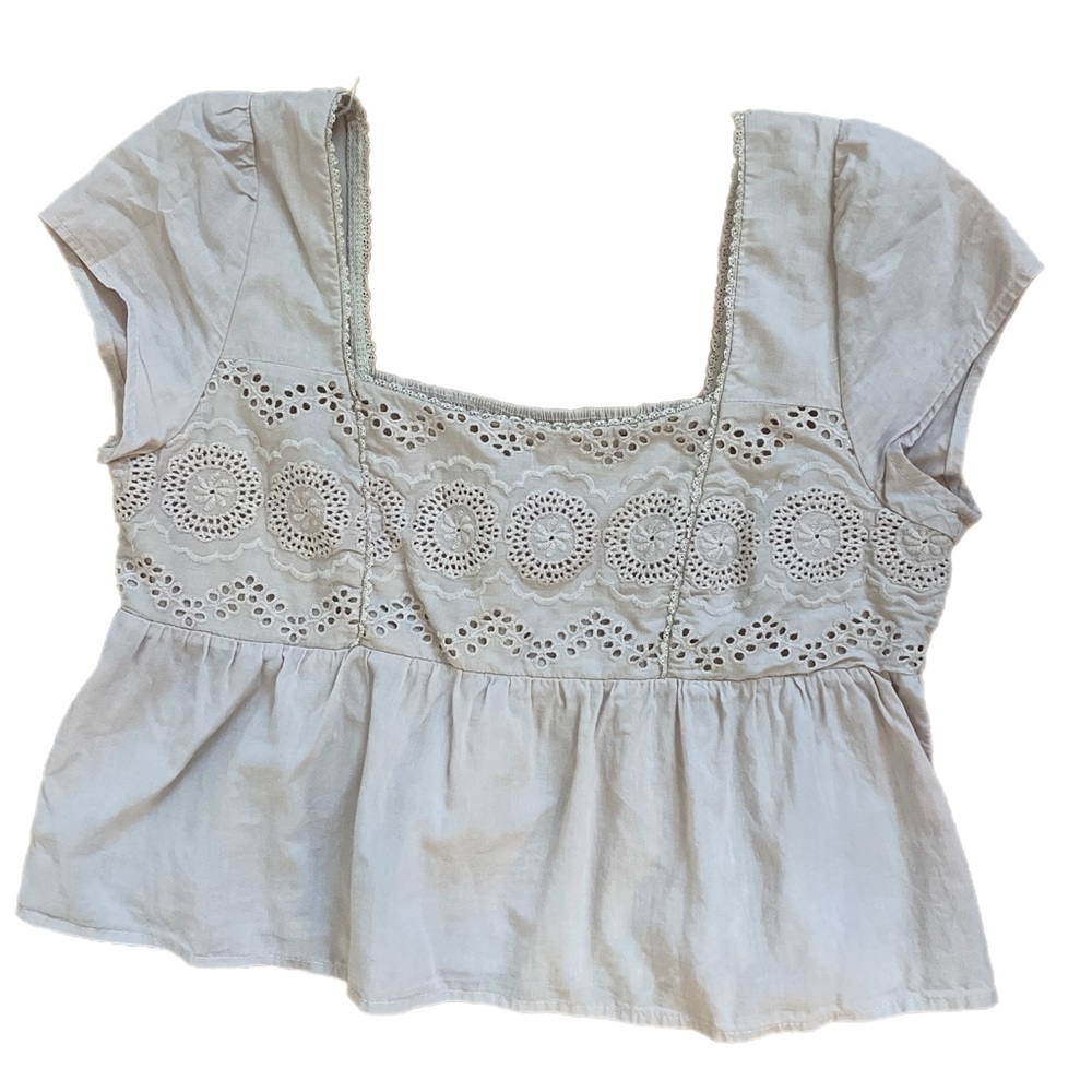 Taupe colored crop top